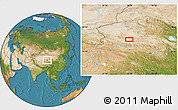 Satellite Location Map of the area around 36° 47' 25" N, 94° 25' 30" E