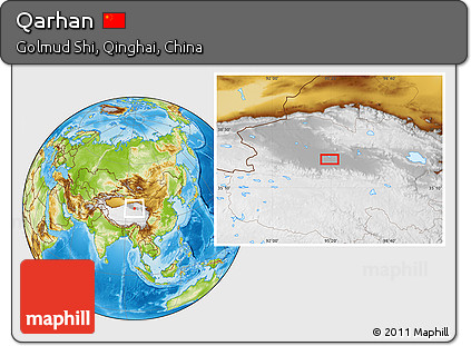 Physical Location Map of Qarhan