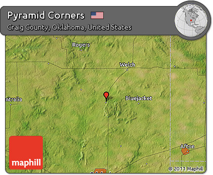 Satellite 3D Map of Pyramid Corners
