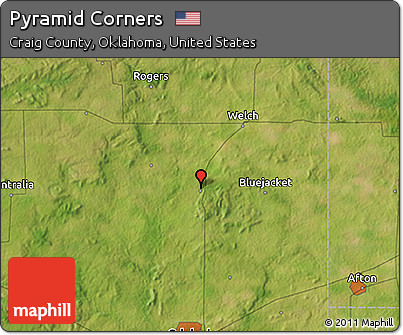 Satellite 3D Map of Pyramid Corners
