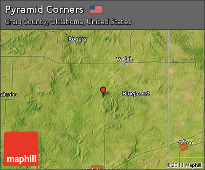 Satellite 3D Map of Pyramid Corners