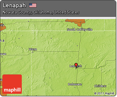 Physical 3D Map of Lenapah