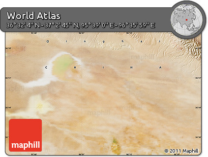 Satellite Map of the Area around 36° 47' 25" N, 96° 7' 30" E