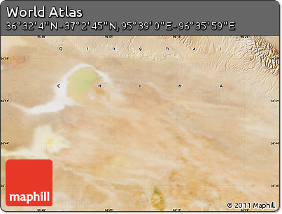 Satellite Map of the Area around 36° 47' 25" N, 96° 7' 30" E