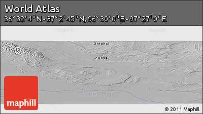 Physical Panoramic Map of the Area around 36° 47' 25" N, 96° 58' 29" E