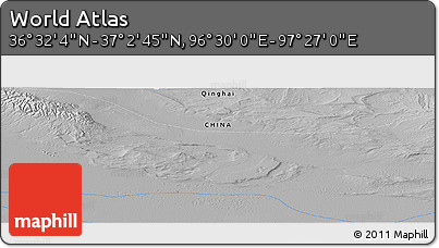 Physical Panoramic Map of the Area around 36° 47' 25" N, 96° 58' 29" E