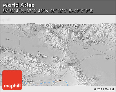 Physical 3D Map of the Area around 36° 47' 25" N, 98° 40' 30" E