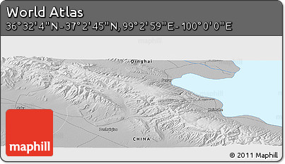 Physical Panoramic Map of the Area around 36° 47' 25" N, 99° 31' 30" E