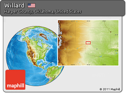 Physical Location Map of Willard