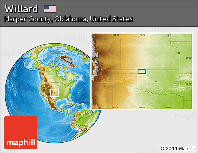 Physical Location Map of Willard