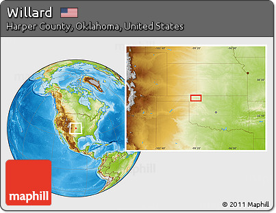 Physical Location Map of Willard
