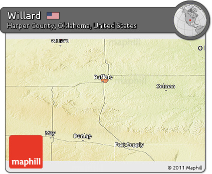 Physical Panoramic Map of Willard