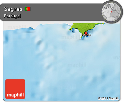 Physical 3D Map of Sagres