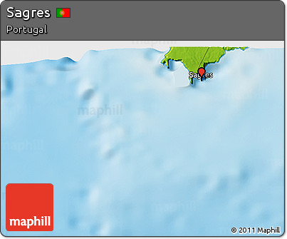 Physical 3D Map of Sagres