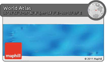 Physical Panoramic Map of the Area around 36° 1' 30" S, 100° 22' 30" E