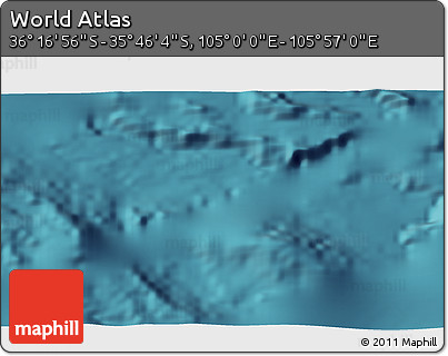 Satellite 3D Map of the Area around 36° 1' 30" S, 105° 28' 29" E