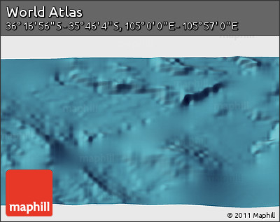 Satellite 3D Map of the Area around 36° 1' 30" S, 105° 28' 29" E