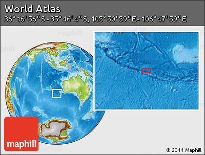 Physical Location Map of the Area around 36° 1' 30" S, 106° 19' 29" E