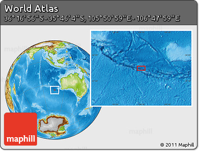 Physical Location Map of the Area around 36° 1' 30" S, 106° 19' 29" E