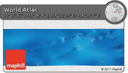Physical Panoramic Map of the Area around 36° 1' 30" S, 108° 1' 30" E