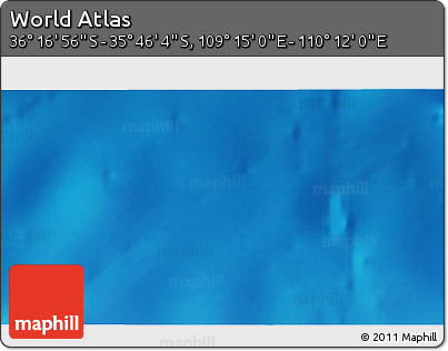 Physical 3D Map of the Area around 36° 1' 30" S, 109° 43' 29" E