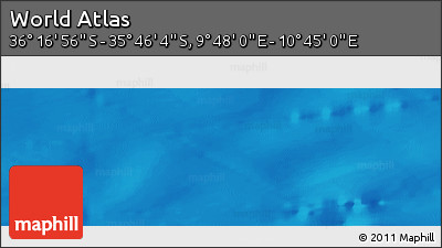 Physical Panoramic Map of the Area around 36° 1' 30" S, 10° 16' 30" E