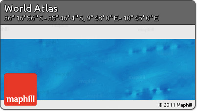 Physical Panoramic Map of the Area around 36° 1' 30" S, 10° 16' 30" E