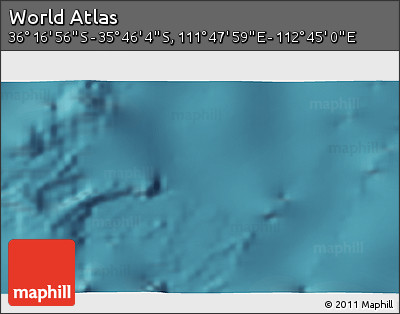 Satellite 3D Map of the Area around 36° 1' 30" S, 112° 16' 30" E