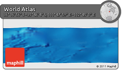 Physical Panoramic Map of the Area around 36° 1' 30" S, 112° 16' 30" E