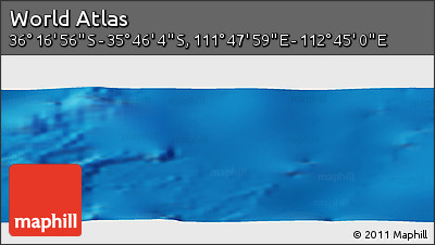 Physical Panoramic Map of the Area around 36° 1' 30" S, 112° 16' 30" E