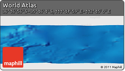 Physical Panoramic Map of the Area around 36° 1' 30" S, 112° 16' 30" E