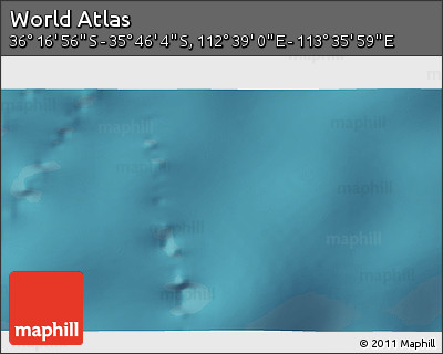 Satellite 3D Map of the Area around 36° 1' 30" S, 113° 7' 30" E