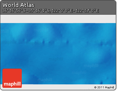 Physical 3D Map of the Area around 36° 1' 30" S, 122° 28' 29" E