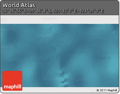 Satellite 3D Map of the Area around 36° 1' 30" S, 124° 10' 30" E