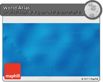 Physical 3D Map of the Area around 36° 1' 30" S, 125° 52' 30" E