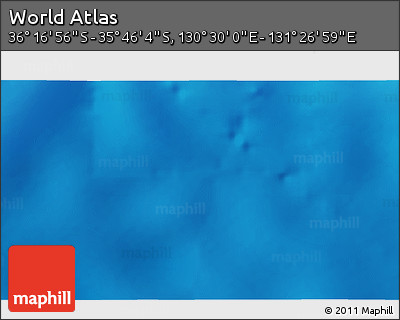 Physical 3D Map of the Area around 36° 1' 30" S, 130° 58' 29" E