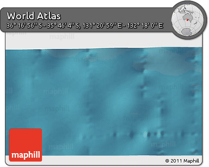 Satellite 3D Map of the Area around 36° 1' 30" S, 131° 49' 29" E