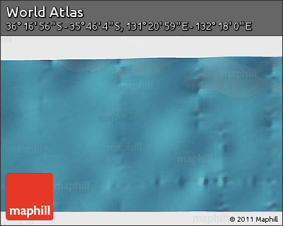 Satellite 3D Map of the Area around 36° 1' 30" S, 131° 49' 29" E