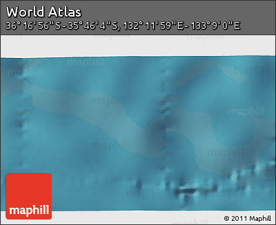 Satellite 3D Map of the Area around 36° 1' 30" S, 132° 40' 30" E