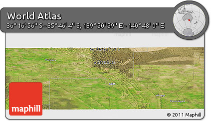 Satellite Panoramic Map of the Area around 36° 1' 30" S, 140° 19' 29" E