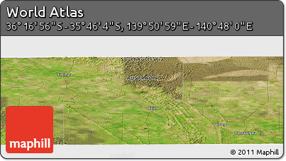 Satellite Panoramic Map of the Area around 36° 1' 30" S, 140° 19' 29" E