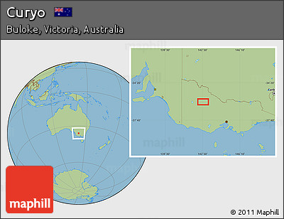 Savanna Style Location Map of Curyo