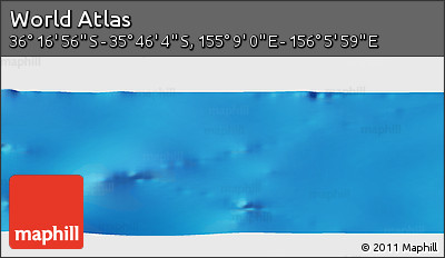 Physical Panoramic Map of the Area around 36° 1' 30" S, 155° 37' 30" E
