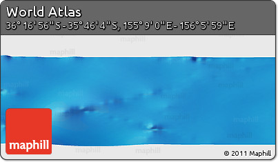 Physical Panoramic Map of the Area around 36° 1' 30" S, 155° 37' 30" E