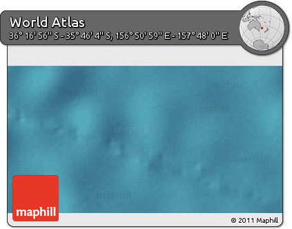 Satellite 3D Map of the Area around 36° 1' 30" S, 157° 19' 29" E