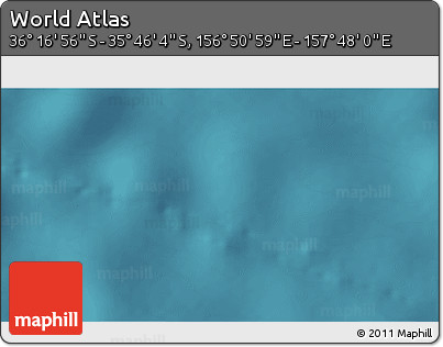 Satellite 3D Map of the Area around 36° 1' 30" S, 157° 19' 29" E
