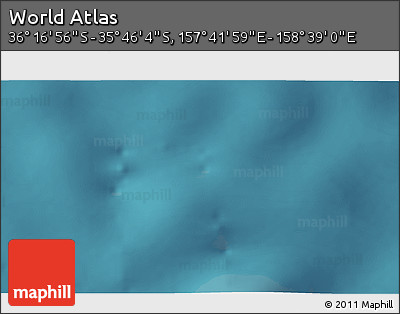 Satellite 3D Map of the Area around 36° 1' 30" S, 158° 10' 30" E