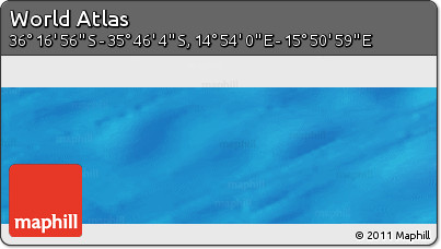 Physical Panoramic Map of the Area around 36° 1' 30" S, 15° 22' 30" E