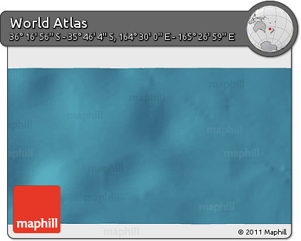 Satellite 3D Map of the Area around 36° 1' 30" S, 164° 58' 29" E