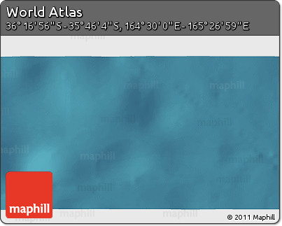 Satellite 3D Map of the Area around 36° 1' 30" S, 164° 58' 29" E